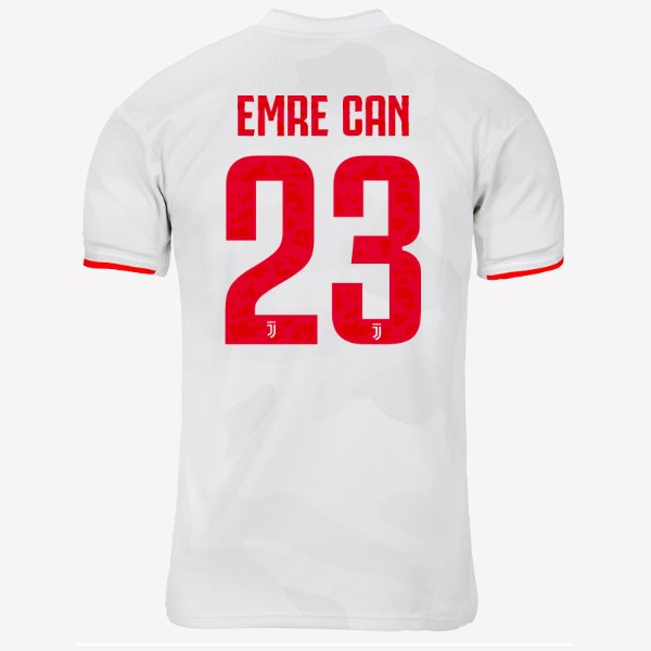 Camiseta Juventus NO.23 Emre Can Segunda equipación 2019-2020 Gris Blanco